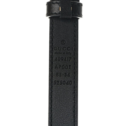 Gucci Calfskin Double G 20mm Belt 85 34 Black 3 of 4