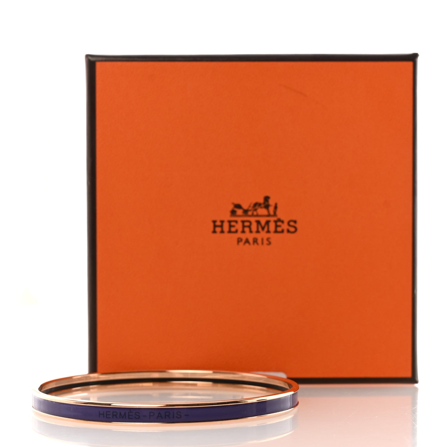 Hermes Enamel Uni Bangle 65 Pourpre 6 of 6