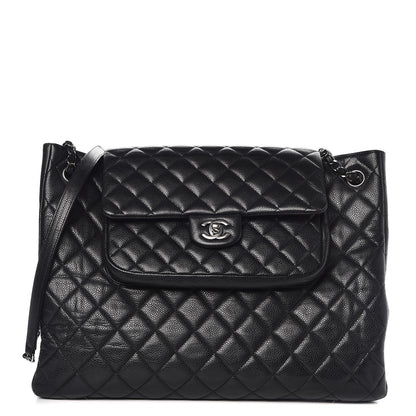 Chanel Caviar Quilted Flap Tote Black 1 of 12