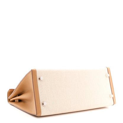 Hermes Toile H Swift Kelly Sellier 28 Ecru Biscuit 4 of 11