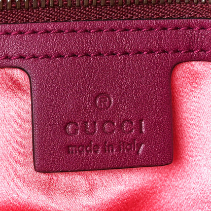 Gucci Velvet Matelasse Embroidered Small GG Marmont Shoulder Bag Fuchsia Violet Cyclamen 6 of 13