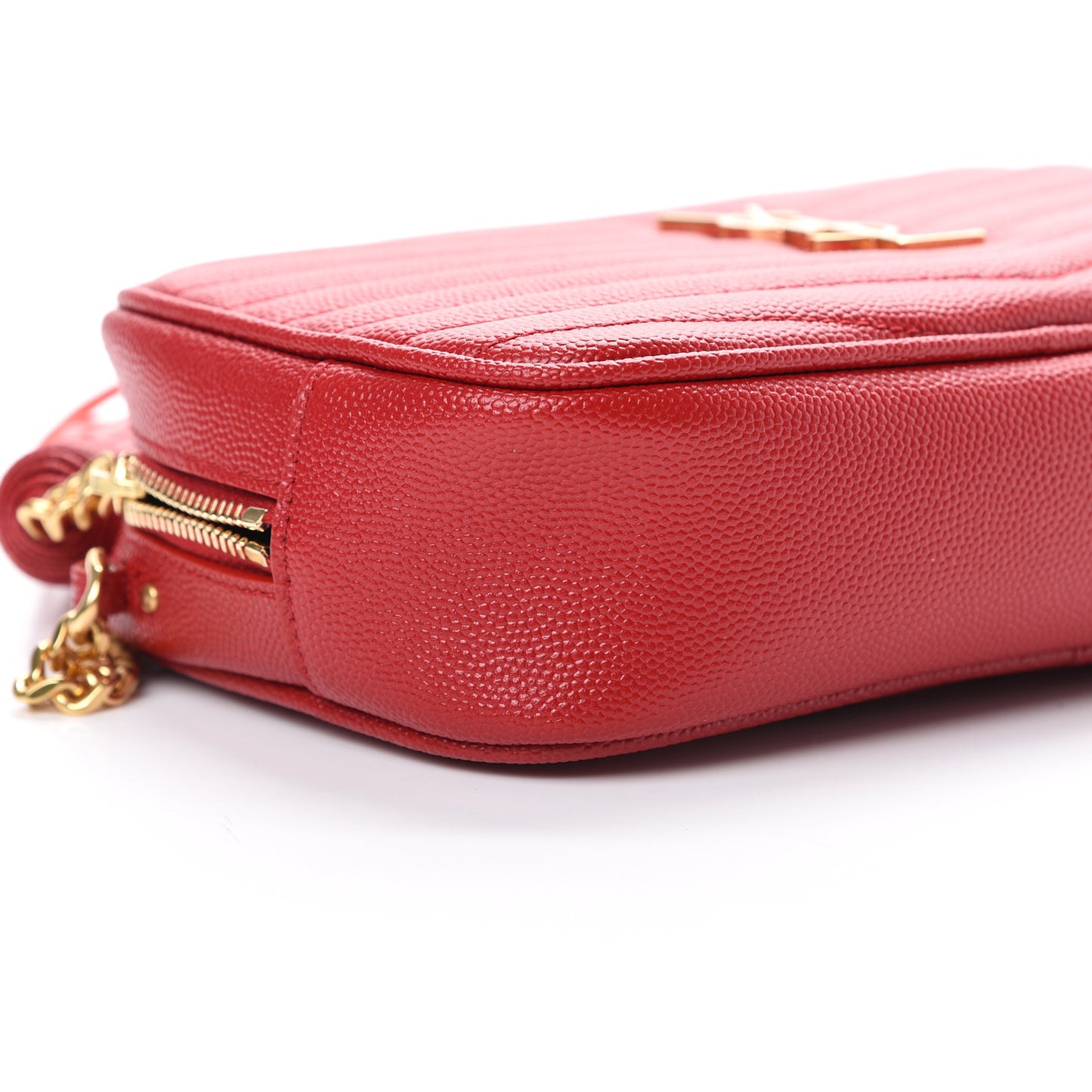 Grain De Poudre Matelasse Monogram Mini Lou Camera Bag Eros Red