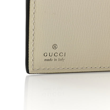 Gucci GG Supreme Monogram Textured Calfskin Web Jackie 1961 French Flap Wallet Beige Ebony Mystic White 6 of 8