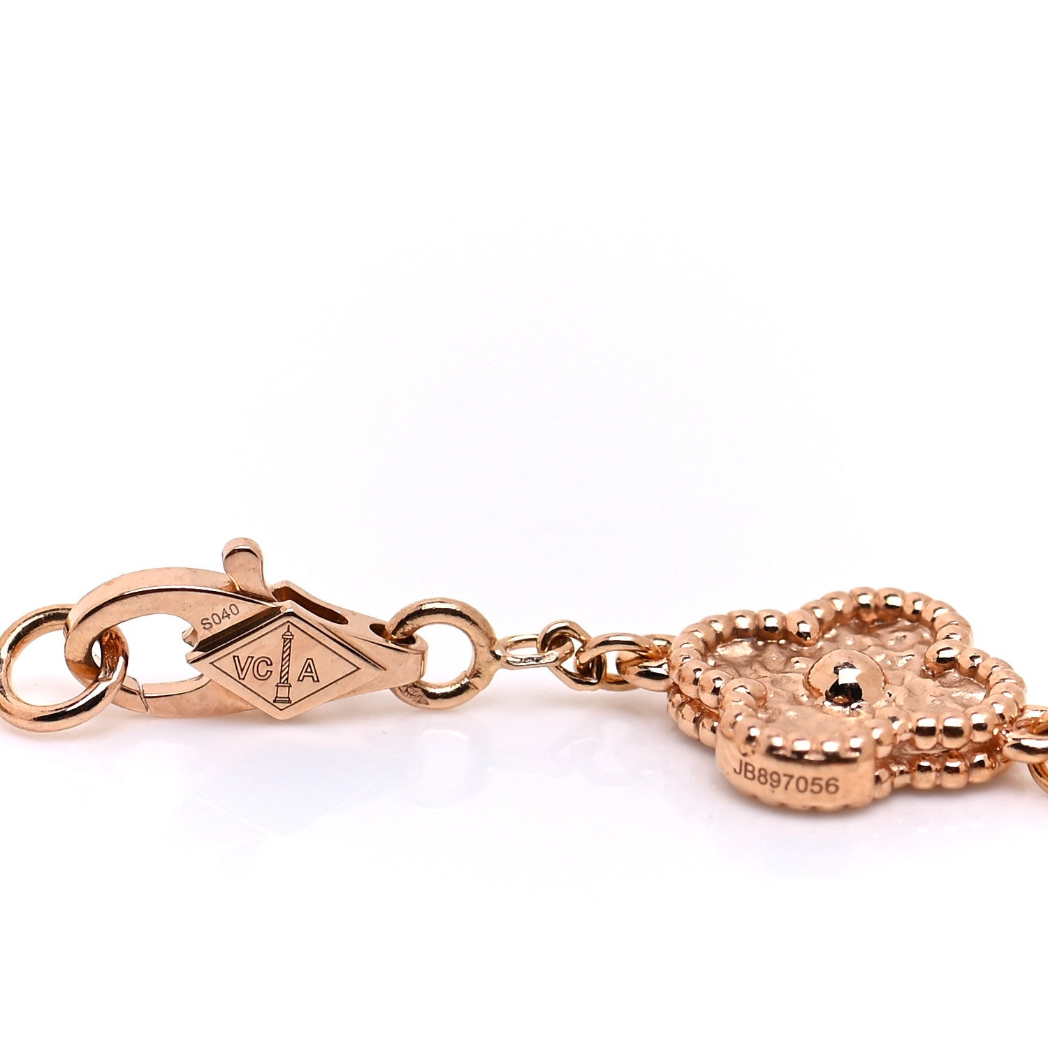 Van Cleef & Arpels 18K Rose Gold 6 Motifs Sweet Alhambra Bracelet 4 of 6