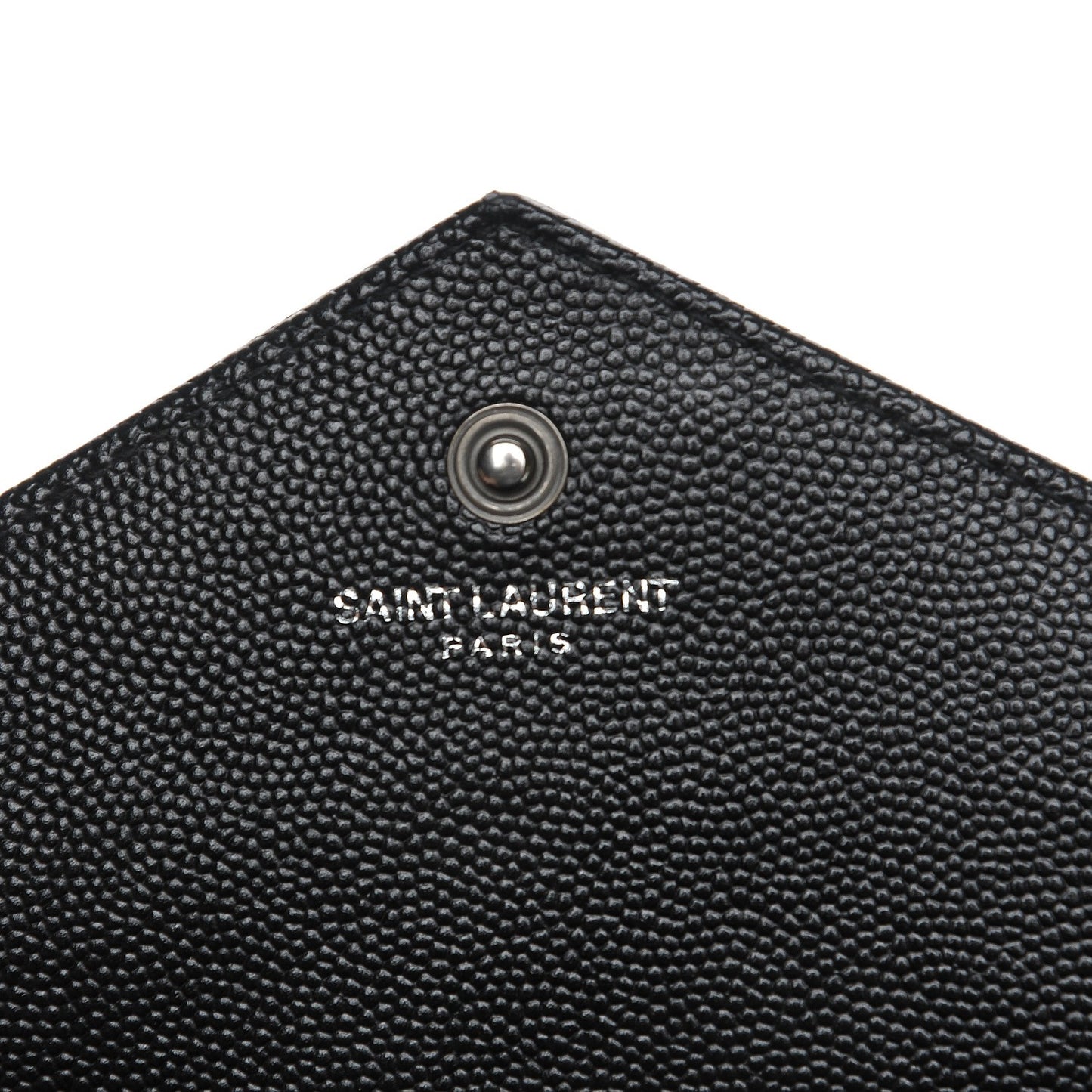 Grain De Poudre Matelasse Chevron Monogram Chain Wallet Black
