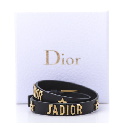 Christian Dior Calfskin Star J'Adior Double Bracelet Black 7 of 7