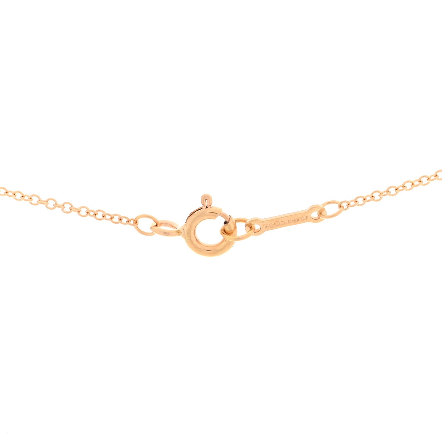 18K Rose Gold Diamond Paloma Picasso Olive Leaf Pendant Necklace
