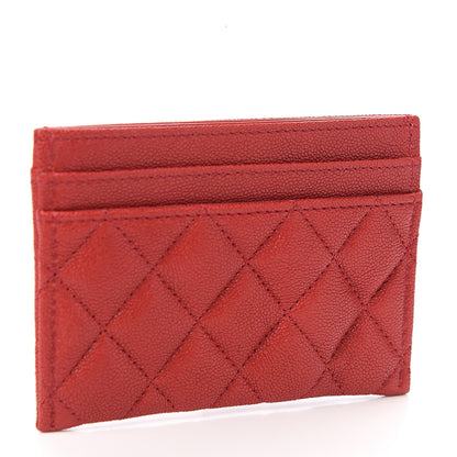 Chanel Caviar Quilted Boy Card Holder Red 2 of 8