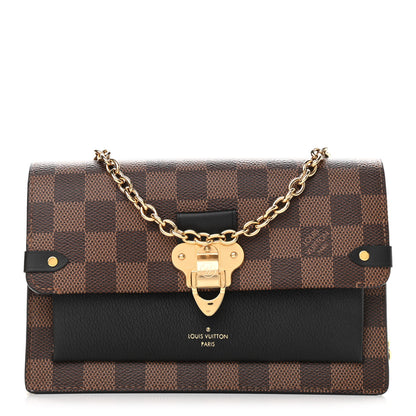 Louis Vuitton Damier Ebene Vavin Chain Wallet Black 1 of 10