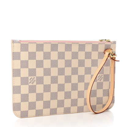 Louis Vuitton Damier Azur Neverfull MM GM Pochette Rose Ballerine 3 of 6