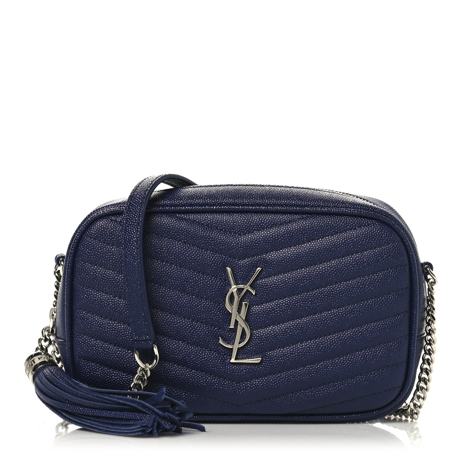 Saint Laurent Grain De Poudre Matelasse Monogram Mini Lou Camera Bag Azure Blue 1 of 10