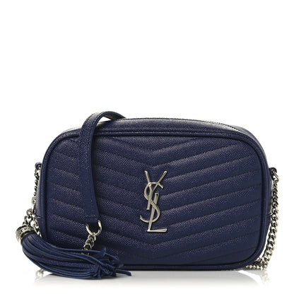 Saint Laurent Grain De Poudre Matelasse Monogram Mini Lou Camera Bag Azure Blue 1 of 10