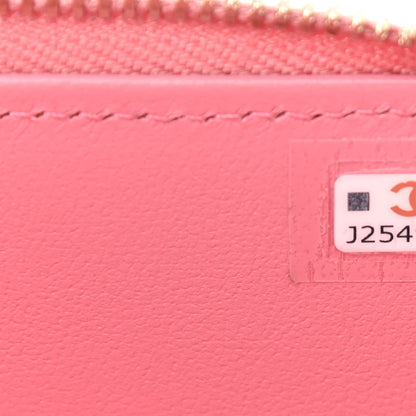 Chanel Lambskin Quilted Small Top Handle Vanity Case With Chain Dark Pink 6 of 10