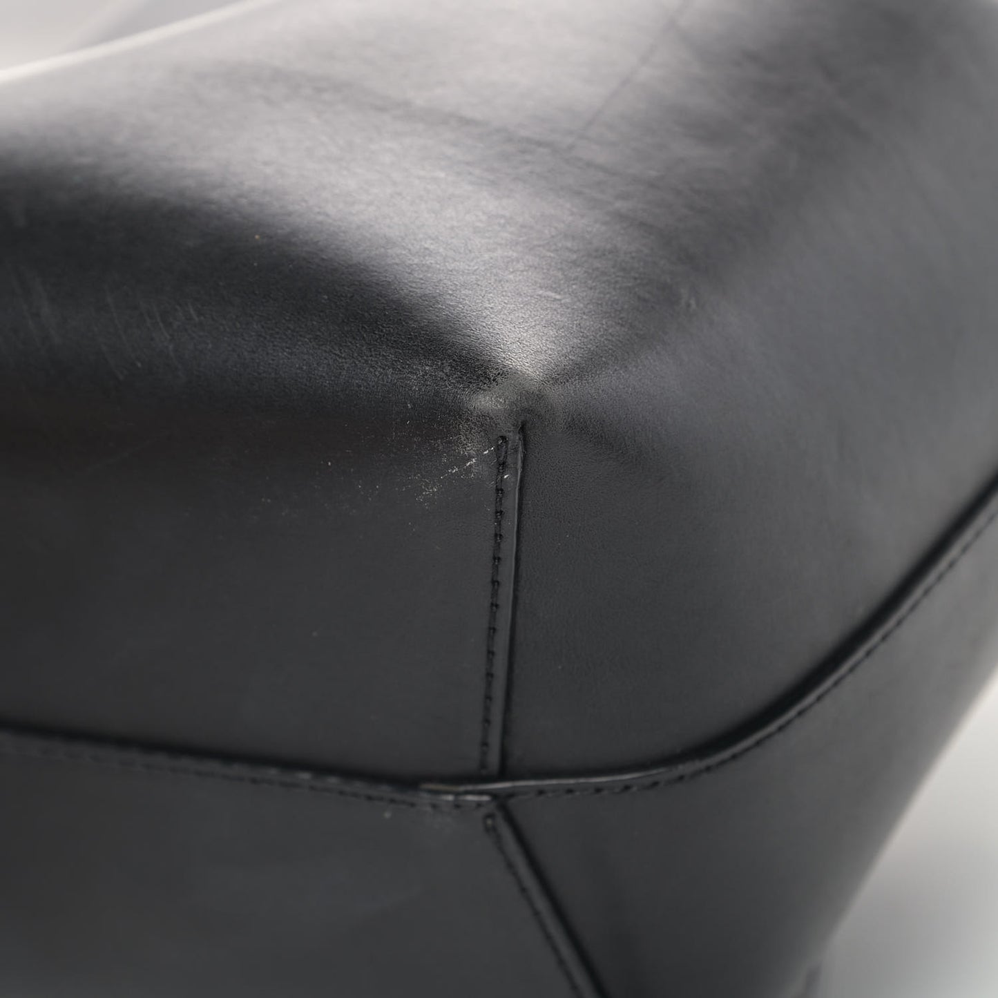 Calfskin Mini Bucket Bag Black Flamma