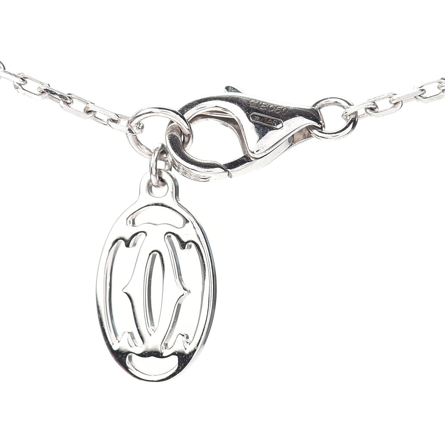 Cartier 18K White Gold Diamond SM D'Amour Pendant Necklace 4 of 5