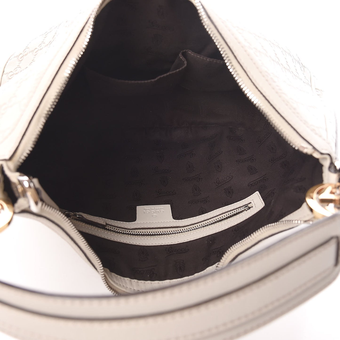 Guccissima Medium GG Twins Hobo Off White