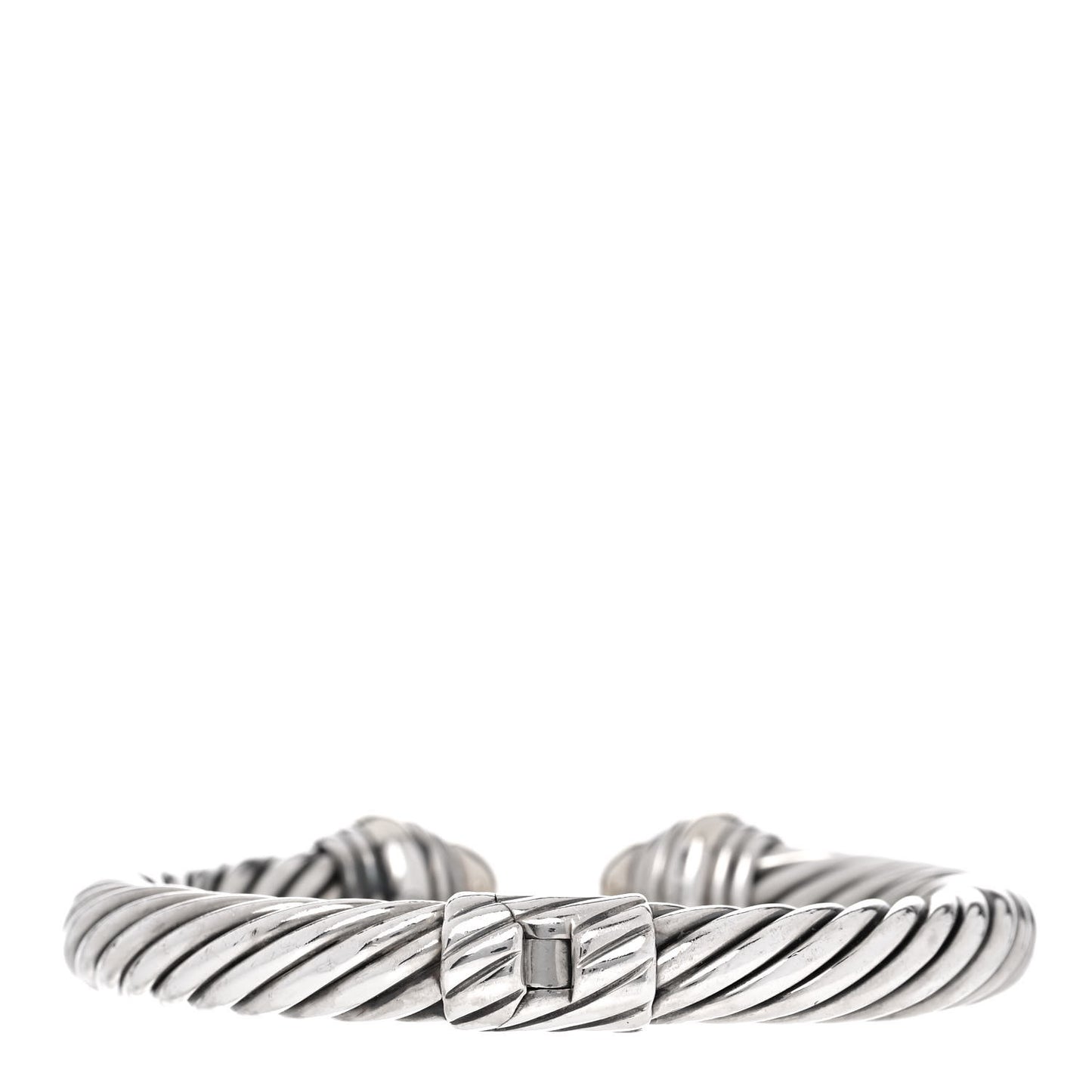 Sterling Silver 14K Yellow Gold 10mm Cable Classics Bracelet