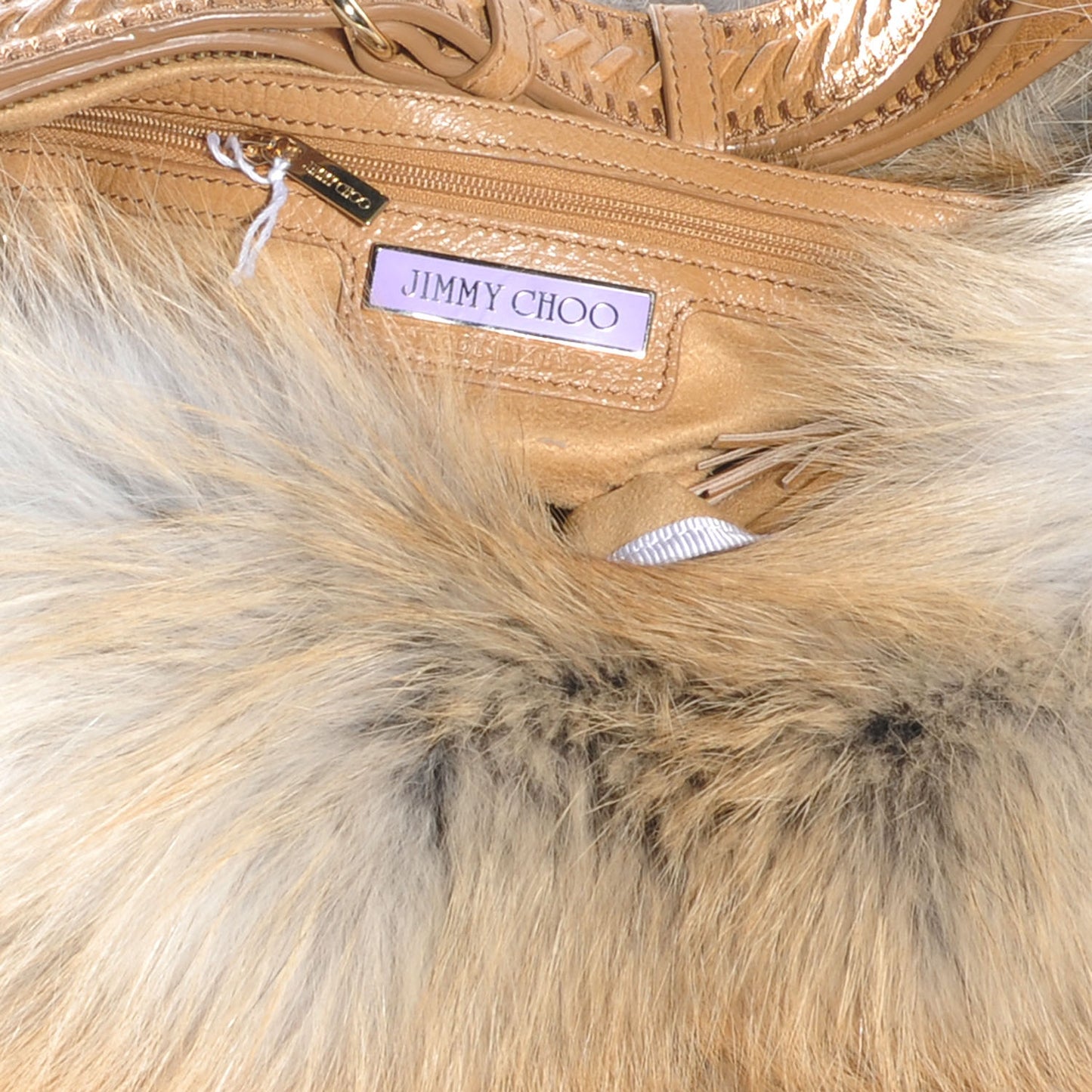 Golden Fox Fur Lily Hobo