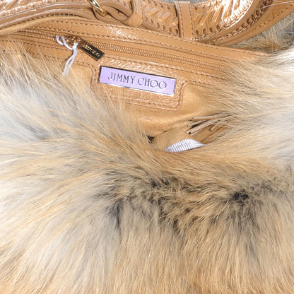Jimmy Choo Golden Fox Fur Lily Hobo 8 of 8