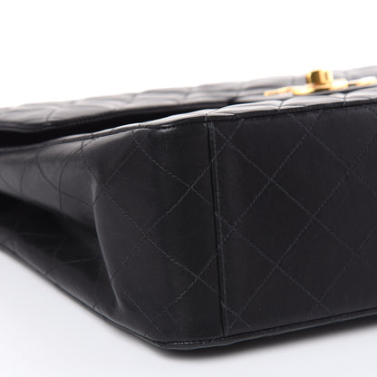 Chanel Lambskin Quilted XL Jumbo Single Flap Black 9 of 14