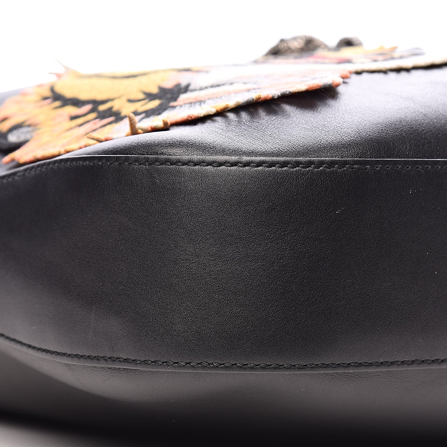 Gucci Calfskin Web Tiger Embroidered Large Dionysus Hobo Black 11 of 15