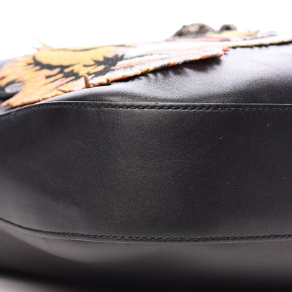 Gucci Calfskin Web Tiger Embroidered Large Dionysus Hobo Black 11 of 15