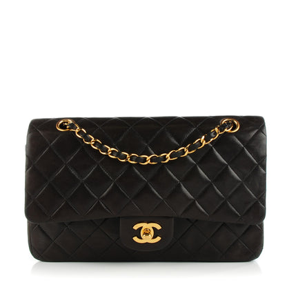 Chanel Lambskin Quilted Medium Double Flap Black 1 of 9