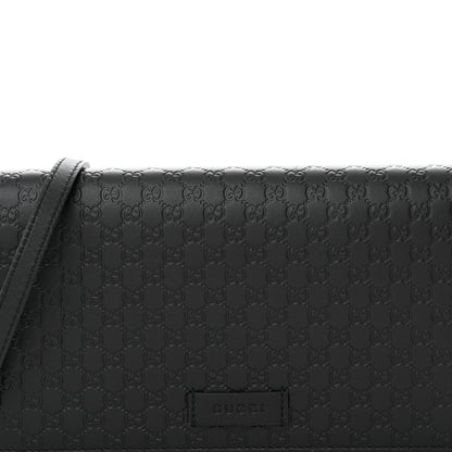 Gucci Microguccissima Crossbody Wallet Black 7 of 14