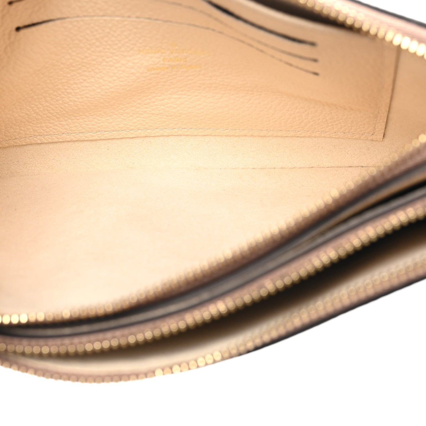 Empreinte Monogram Giant Double Zip Pochette Creme Bois de Rose