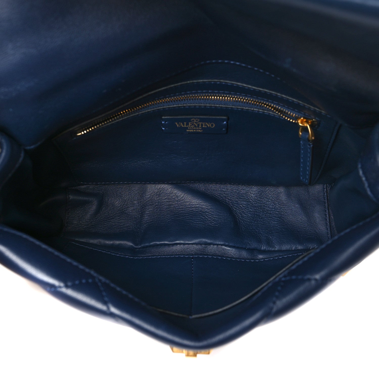 Valentino Garavani Nappa Large Roman Stud Shoulder Bag Marine 5 of 9