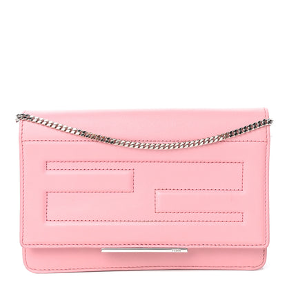 Fendi Vitello Flamingo Tube Wallet on Chain Pink 1 of 9