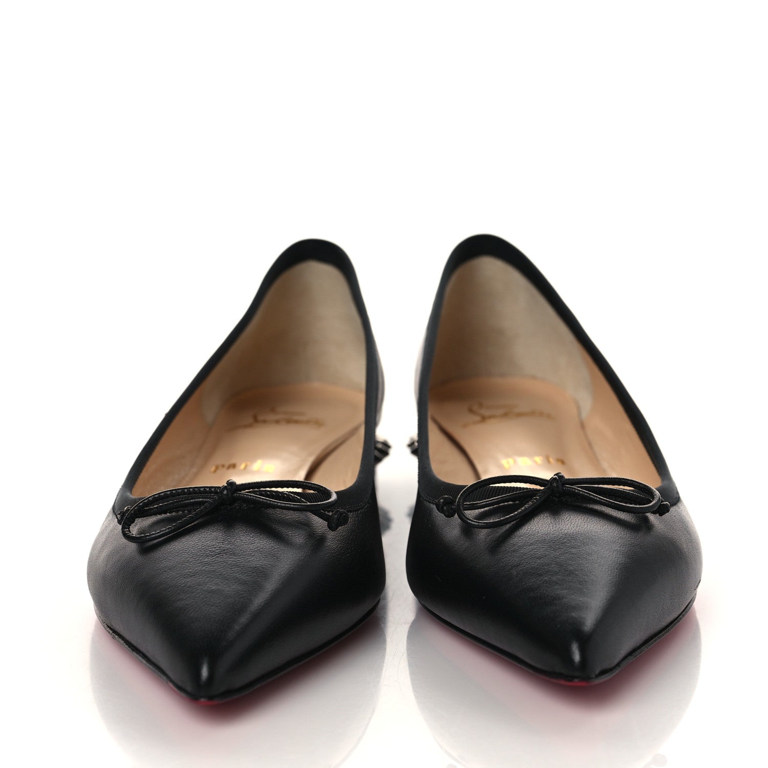 Christian Louboutin Nappa Spiked Hall Flats 38.5 Black 2 of 7