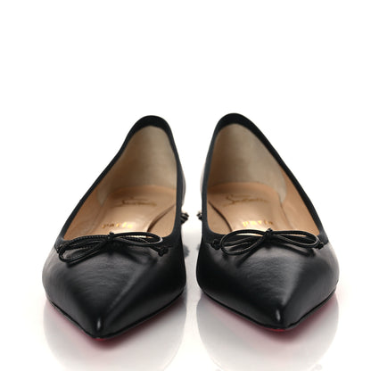 Christian Louboutin Nappa Spiked Hall Flats 38.5 Black 2 of 7