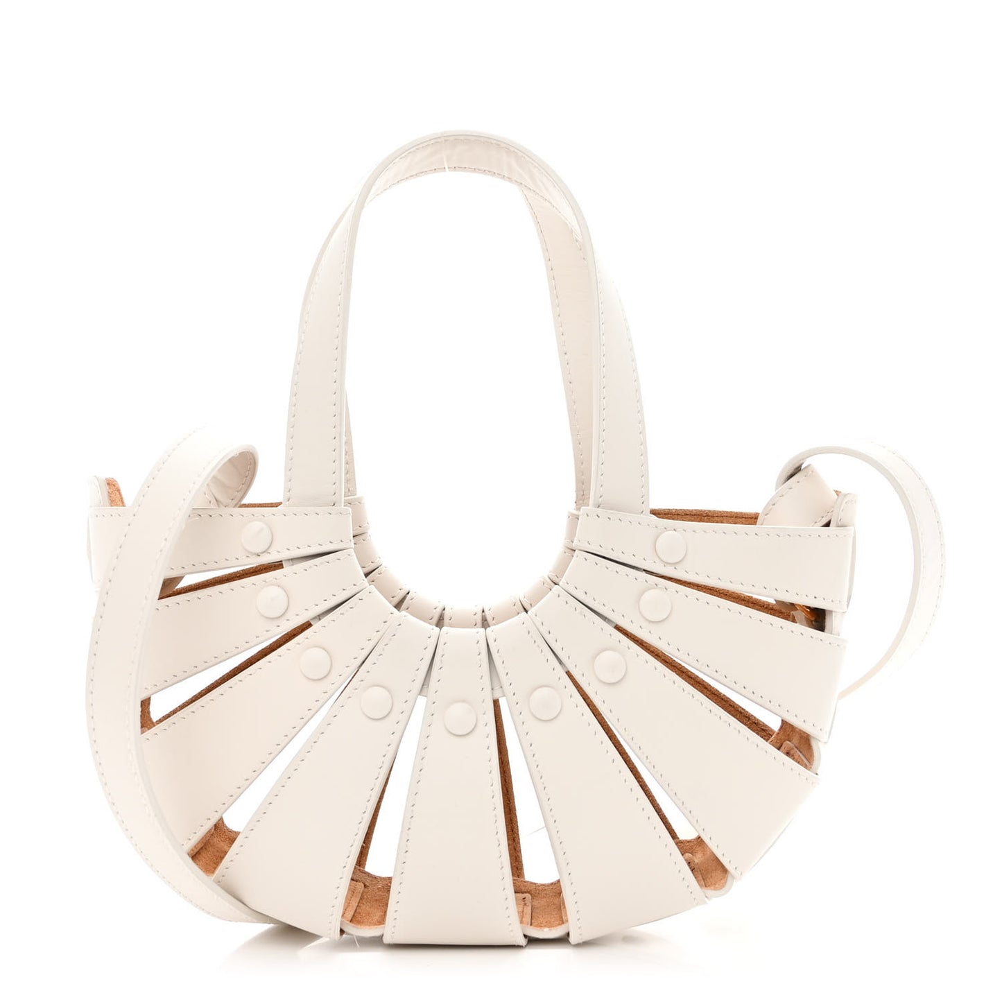 French Calfskin Small Shell White Frost