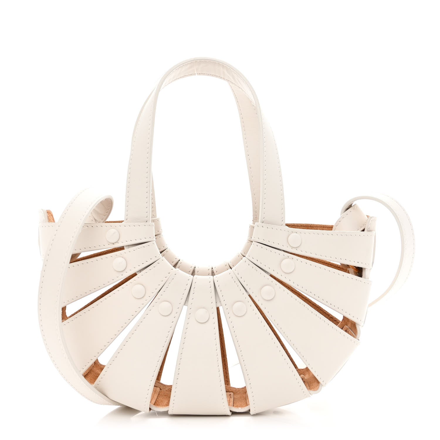 Bottega Veneta French Calfskin Small Shell White Frost 1 of 10