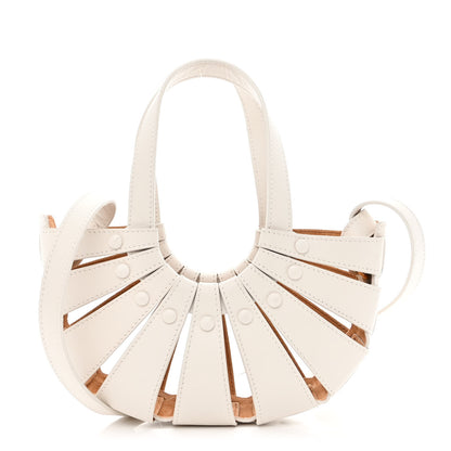 Bottega Veneta French Calfskin Small Shell White Frost 1 of 10
