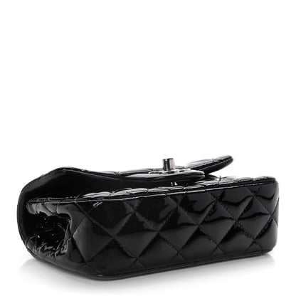 Chanel Patent Calfskin Quilted Extra Mini Rectangular Flap Black 2 of 13