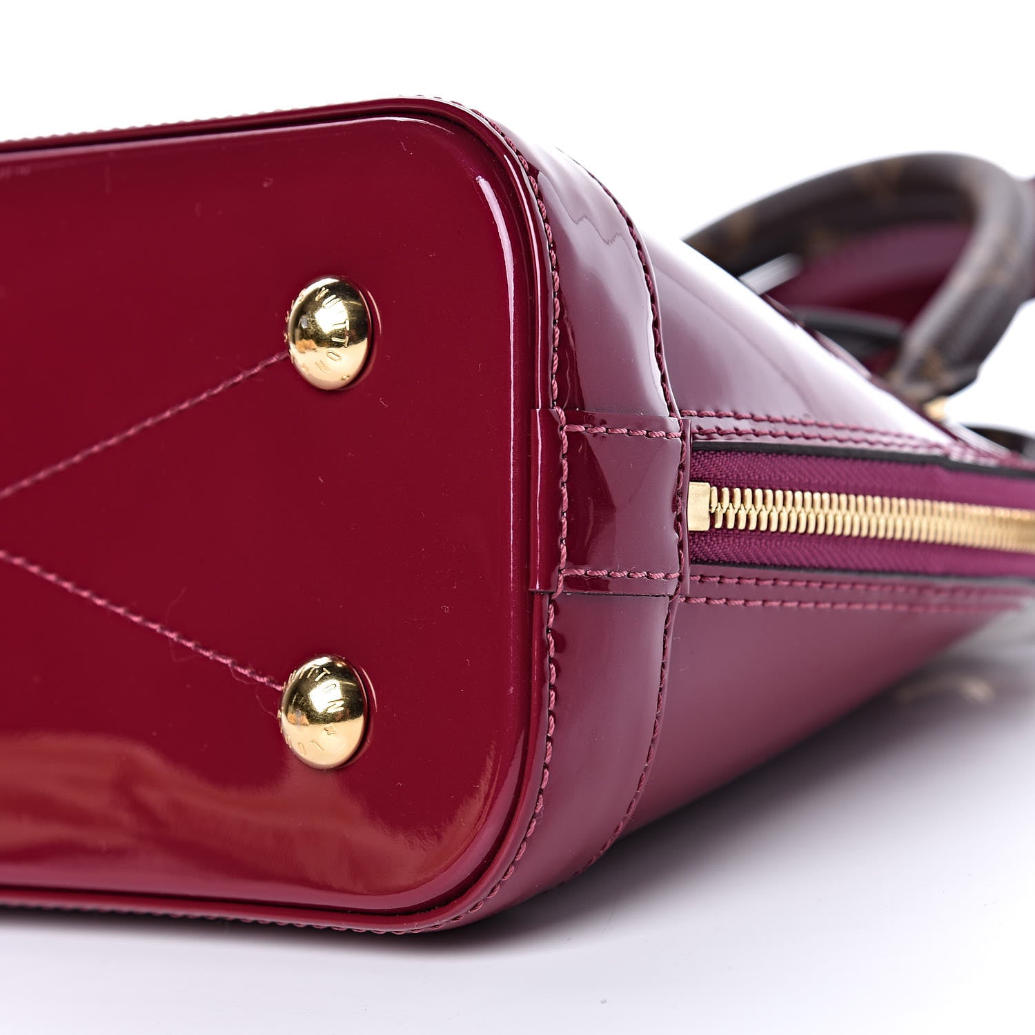 Louis Vuitton Patent Monogram Alma BB Magenta 8 of 8