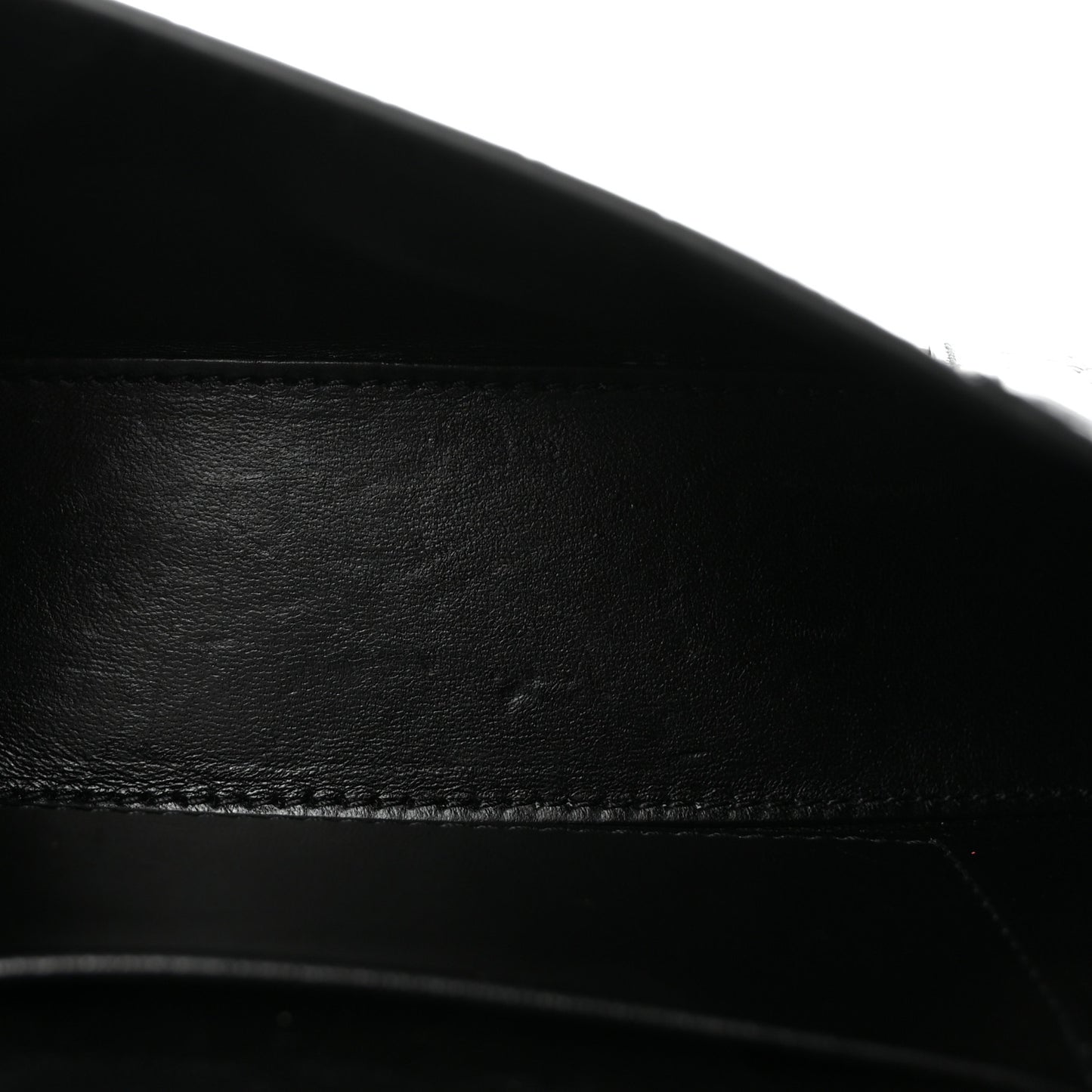 Shiny Calfskin Monochrome Crocodile Embossed Small Hourglass Evening Chain Bag Black