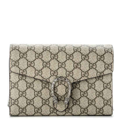 Gucci GG Supreme Monogram Mini Dionysus Chain Wallet Beige Taupe 1 of 7