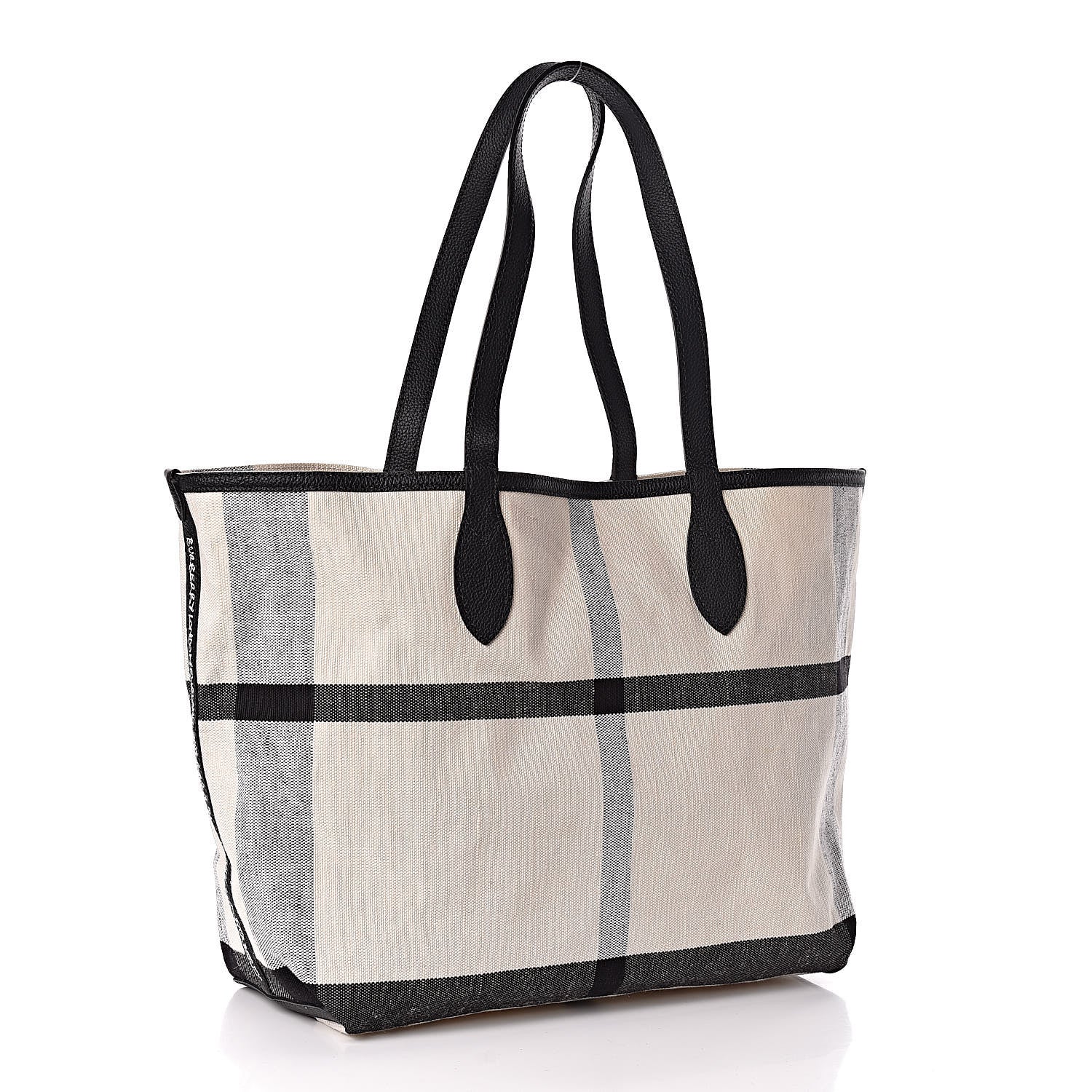 Burberry Coated Canvas Medium Reversible Doodle Tote White Black 5 of 13