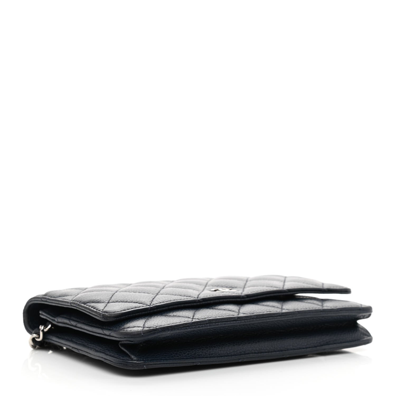 Chanel Caviar Quilted Wallet On Chain WOC Navy Blue 4 of 12