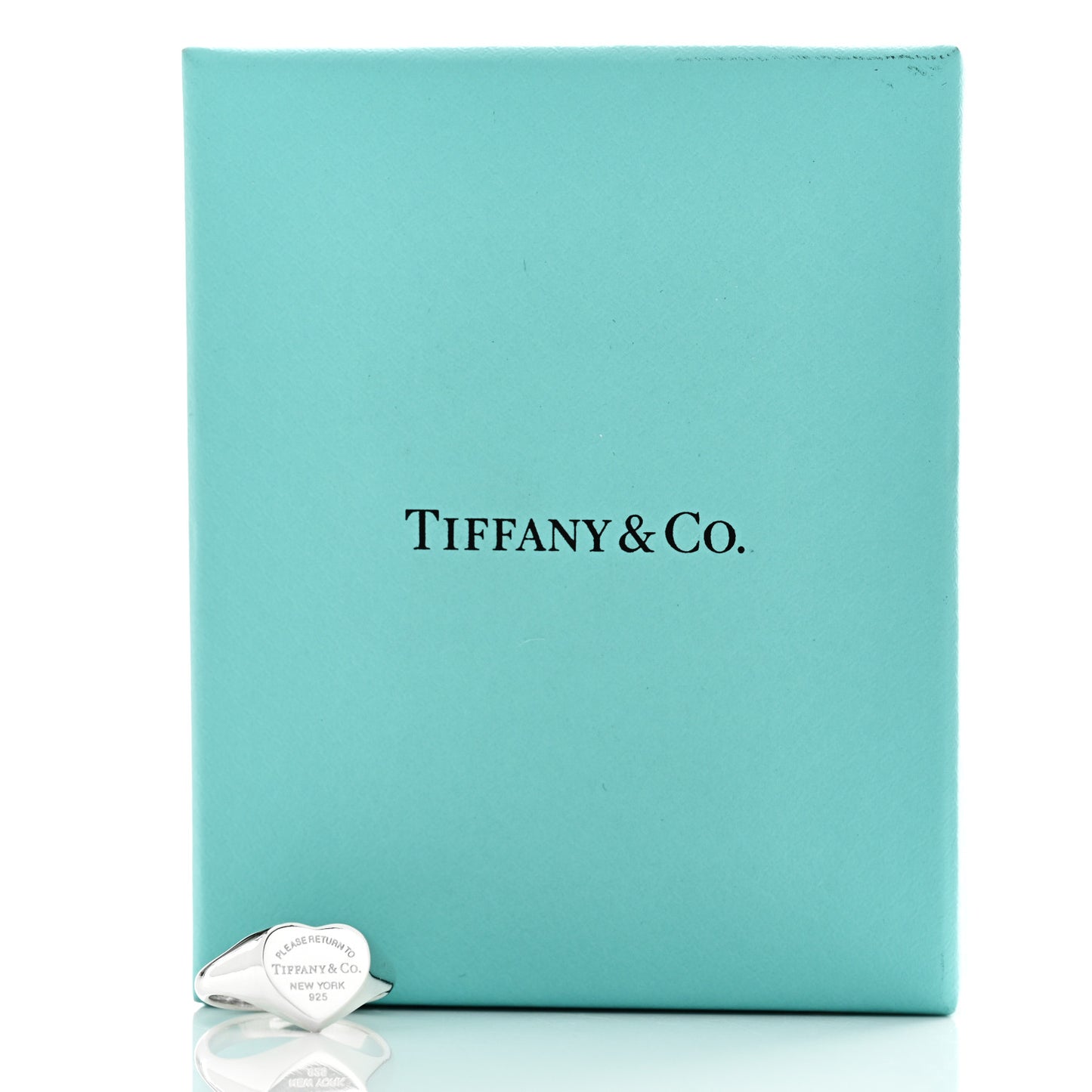 Sterling Silver Return to Tiffany Heart Signet Ring 53 6.25
