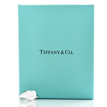 Tiffany Sterling Silver Return to Tiffany Heart Signet Ring 53 6.25 6 of 6