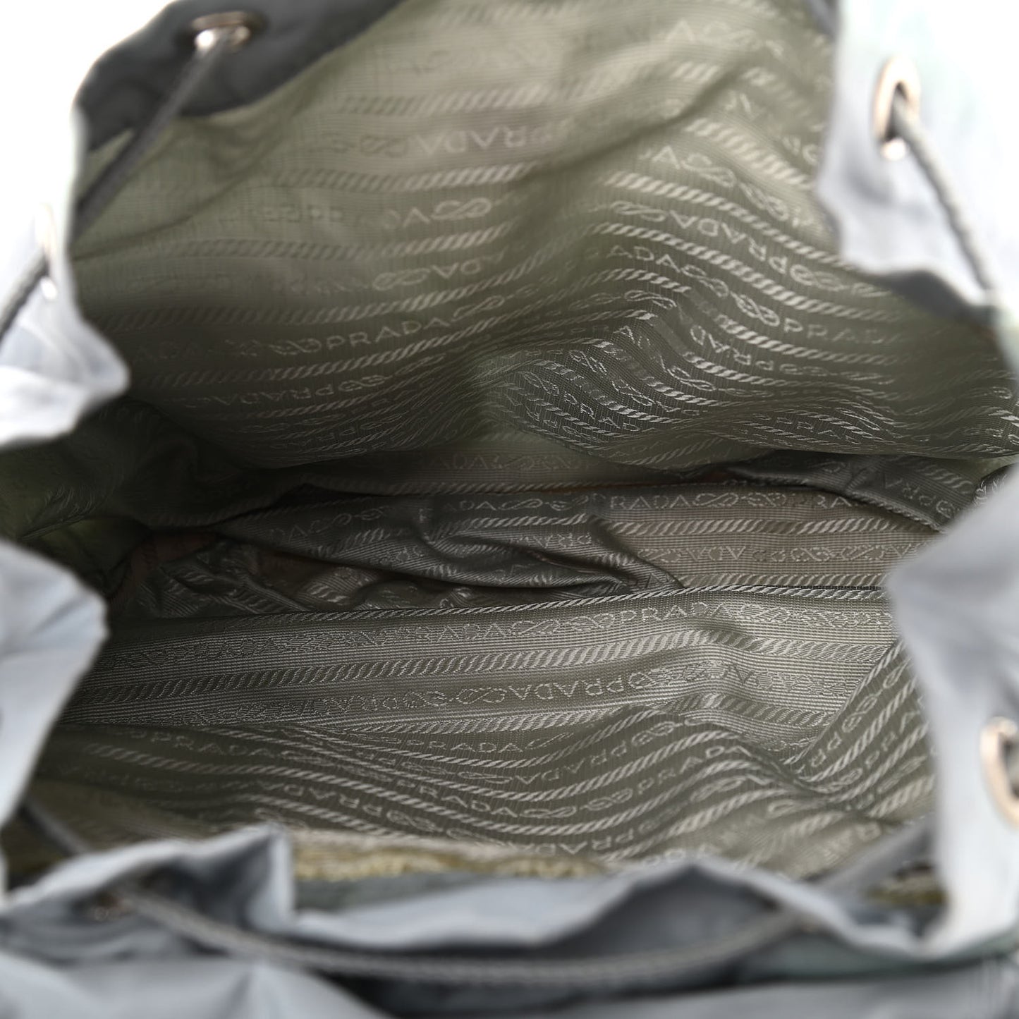 Nylon Vela Patent Backpack Argento