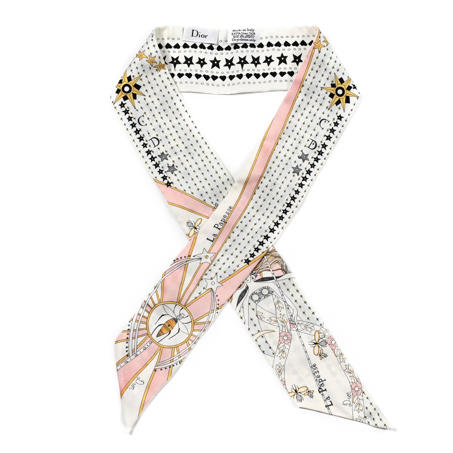 Christian Dior Silk High Priestess Tarot Mitzah Scarf Off White 1 of 4