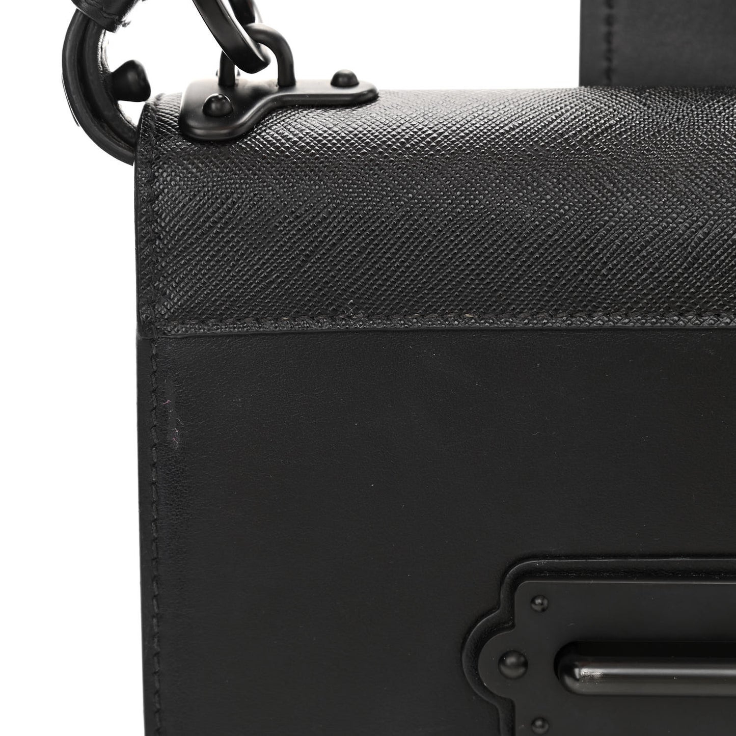 City Calfskin Saffiano Cahier Bag Black