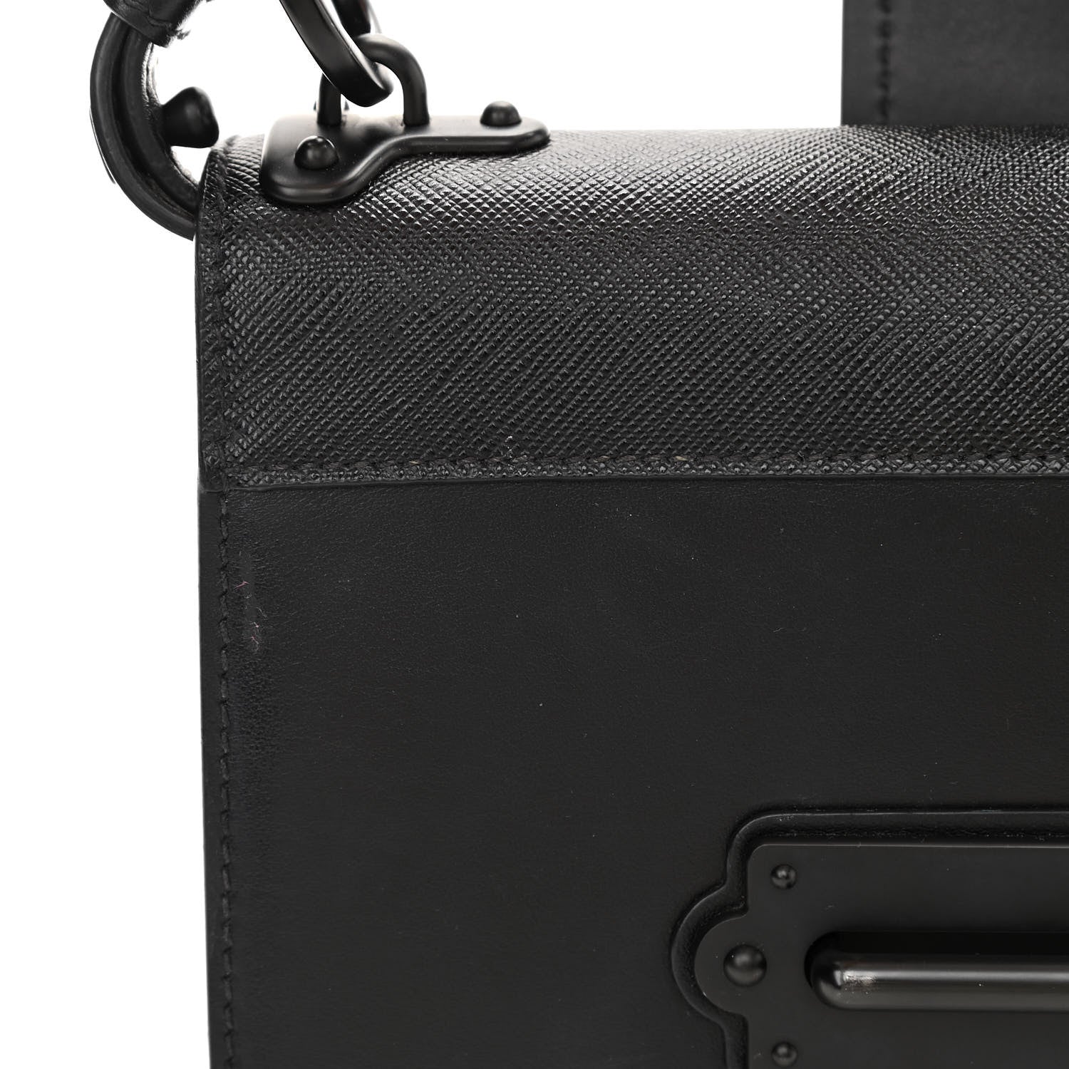Prada City Calfskin Saffiano Cahier Bag Black 14 of 16