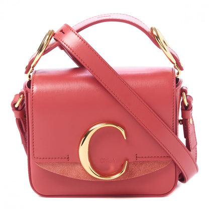 Chloe Shiny Calfskin Suede Mini C Double Carry Scarlet Pink 1 of 7