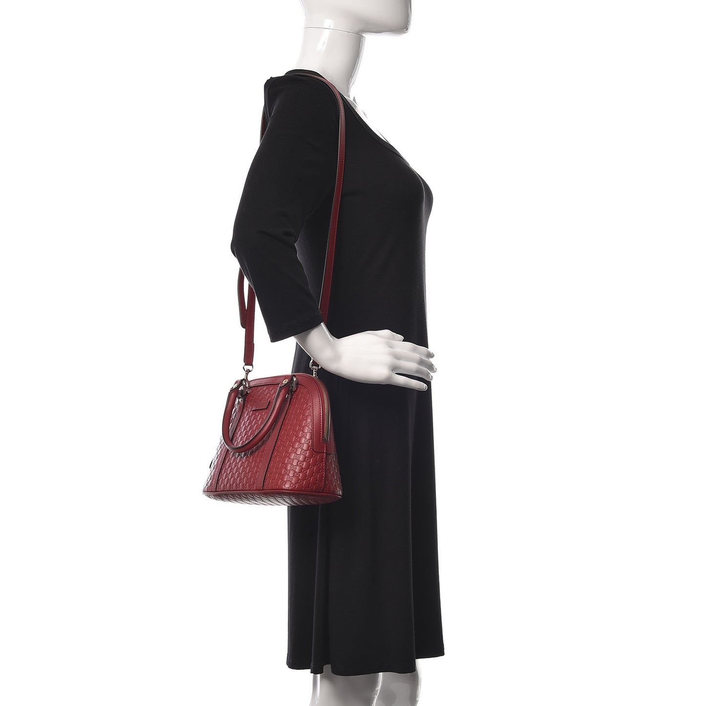Soft Microguccissima Mini Dome Bag Rosso